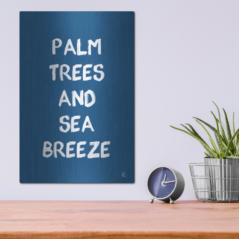 «Palm Trees and Sea Breeze» par Fearful Made Creations, art mural, H 16 po x l 12 po