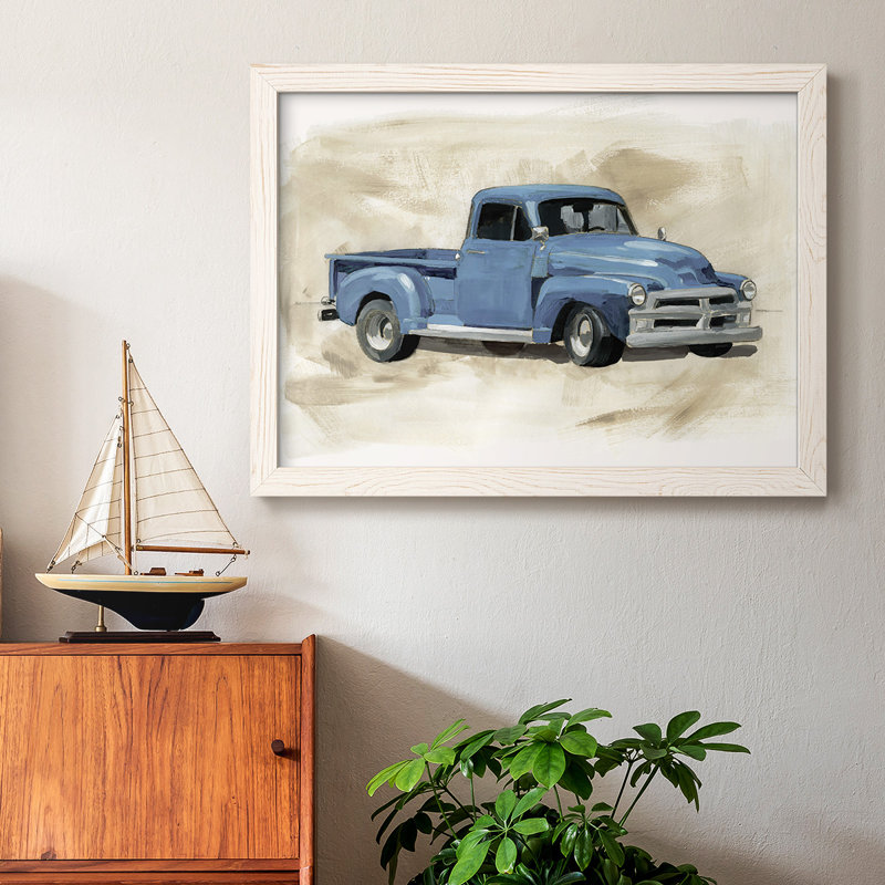 " Pickup I ", White Framed, 18" H x 26" W x 1.5" D