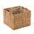 Cole and Grey Rattan Handmade Woven Brown Decorative and Functional Storage Basket with Leather Handles