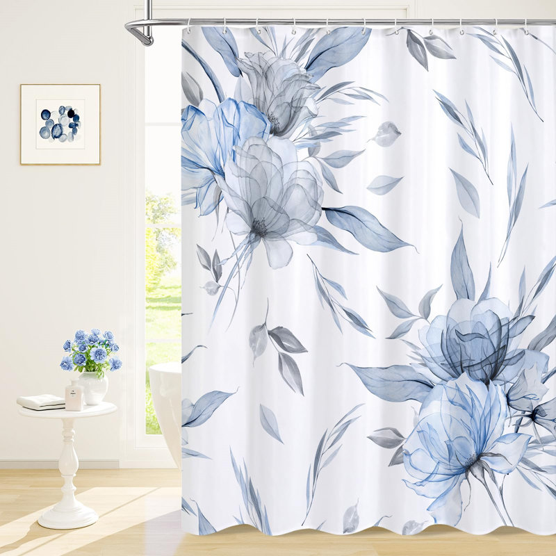 Rideau de douche Boho, Bleu