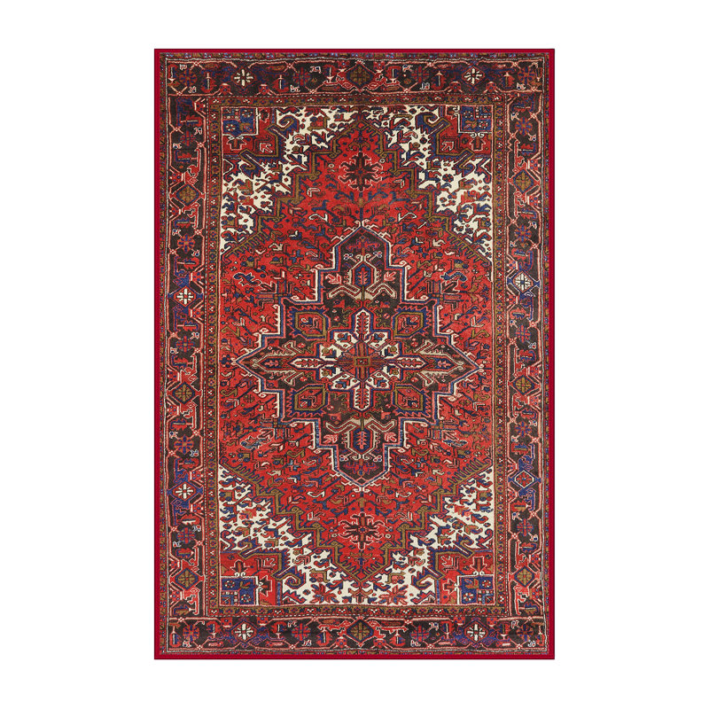 Tapis oriental crème / rouge / bleu Harrisonburg, Rectangle 5 pi x 7 pi
