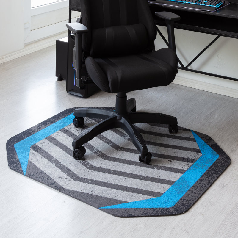  Tapis de chaise de bureau antidérapant Prizm, Bleu