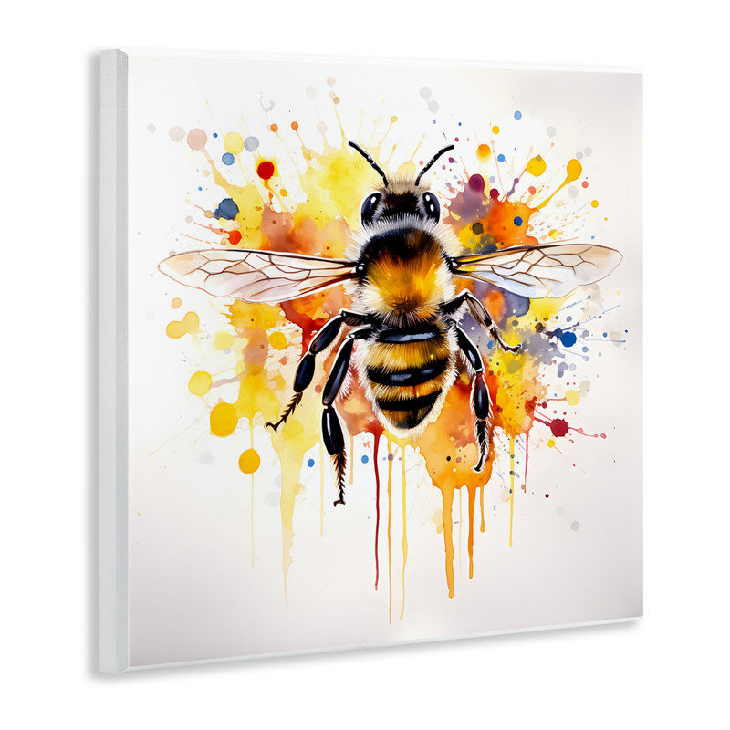 "Watercolor Style Bee", art mural par Petal Prints Design