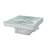 Coffee Table 40" Square In Clear Mirror Ken Design