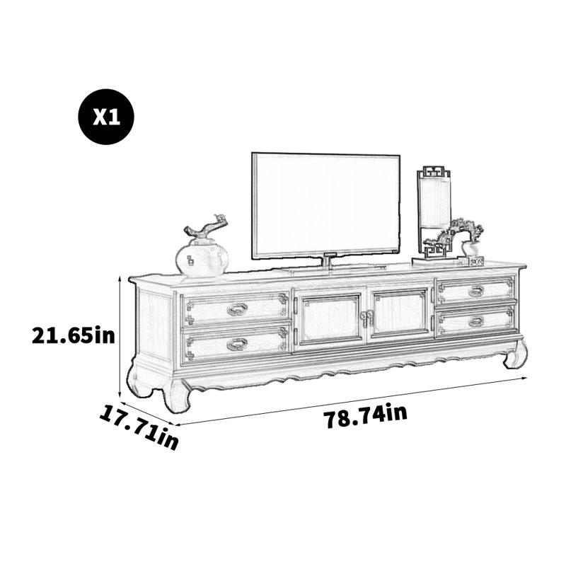 Meuble télé Pometia, Brun