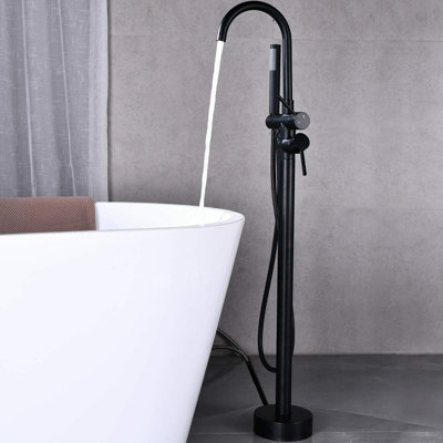 Floor Tub Filler with Diverter