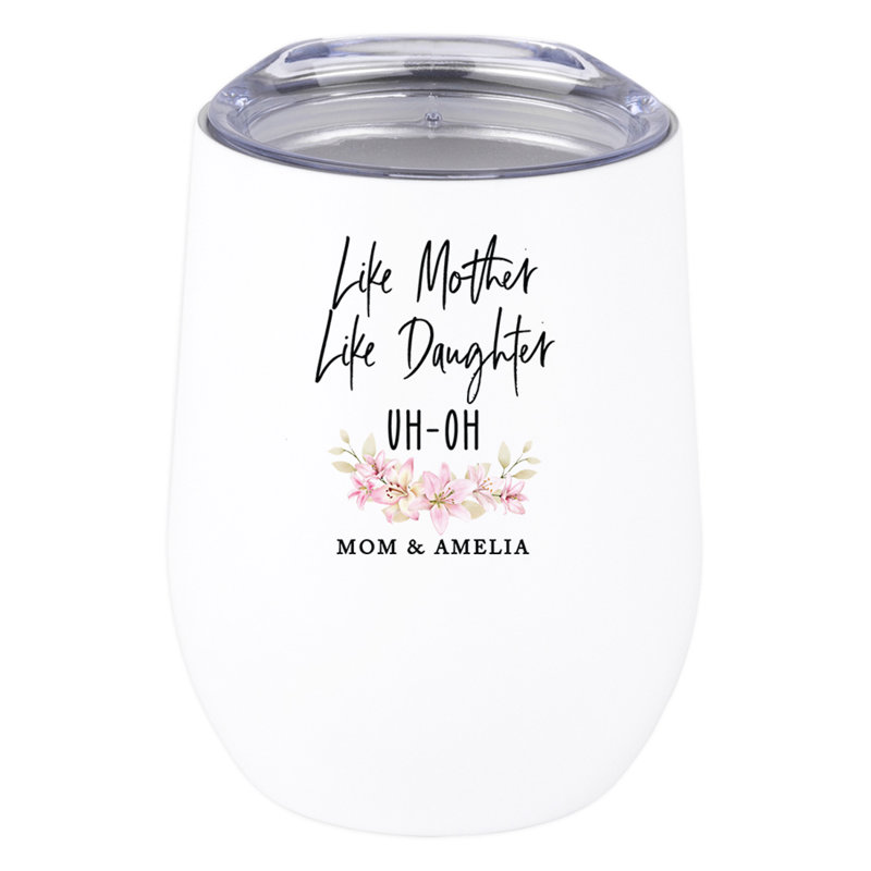 Koyal Wholesale 12Oz. Verre à vin isolé en acier inoxydable, Oui