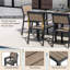 Ensemble repas d'extérieur en aluminium avec table de salle à manger, petite table d'appoint et chaises empilables Loddon-216608247-216608246