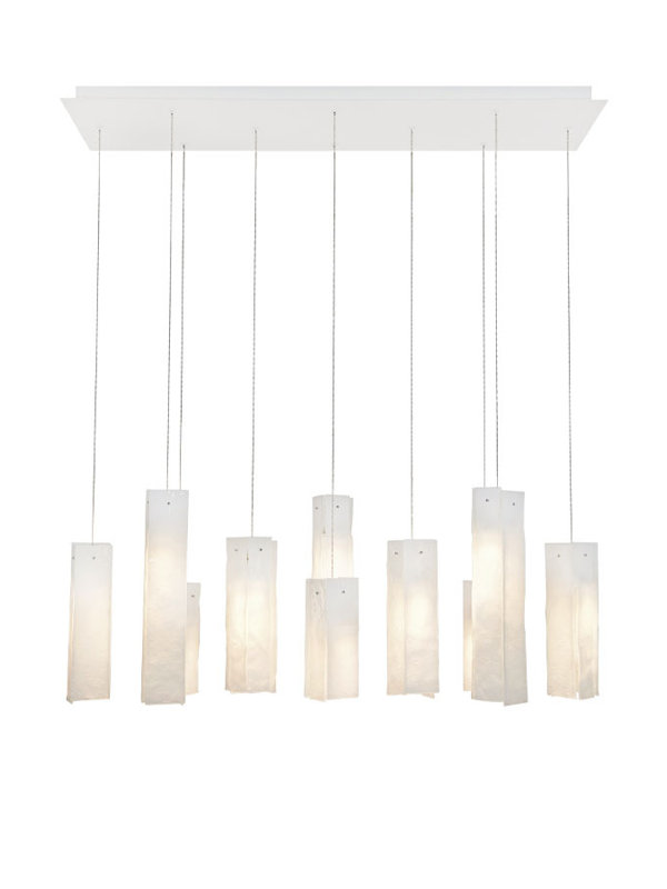 10 - Light White LED Cluster Pendant, White , 10