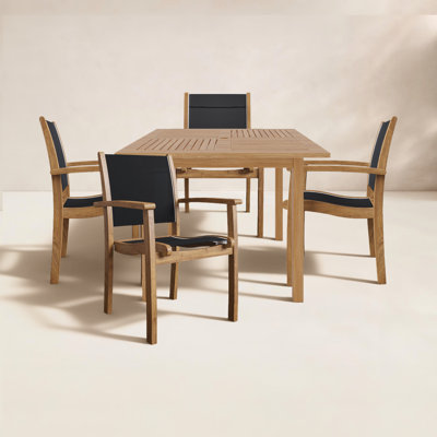 Flem 39" Teak Patio Dining Set