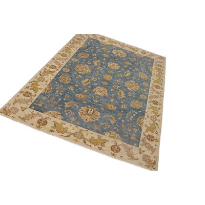 Theisen Oriental Handmade Hand-Knotted Rectangle 8'11"" x 11'9"" Wool Area Rug in Yellow/Beige/Blue -  Charlton HomeÂ®, 739FFDD4ABAD4595A81ABACB99FD2B13