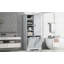 Armoire de rangement pour salle de bain avec tablette réglable, armoire autoportante avec panier à linge inclinable-692168547