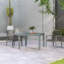 Table de salle à manger extensible pour l'extérieur, table de patio à cadre en aluminium de 41 à 83 po avec plateau en acier effet bois, table de patio extensible pour 6 à 8 personnes