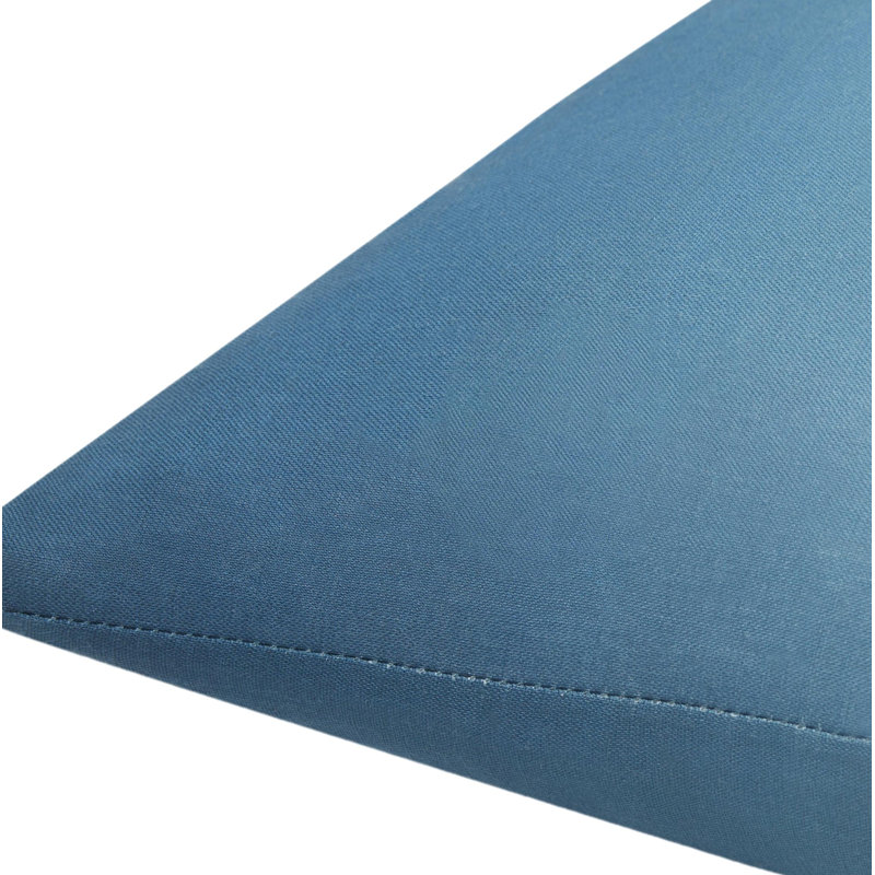 Deadra Ombre Linen Reversible Throw Pillow, Down, 18" x 18", Deep Teal
