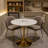 Modern Marble-Texture Round Table, Pedestal Base Coffee Table and Dining Table for 2–4 People, Suitable for Living Rooms, Apartments, and Cafés-221508032-221508092