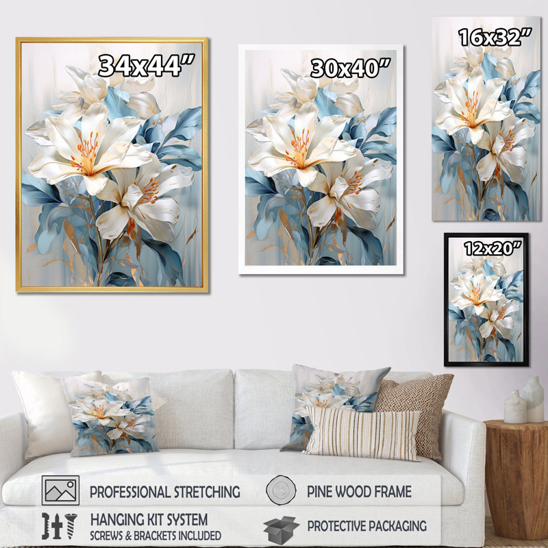 Rhododendron Simplicity Bouquet Florals IV - impressions sur toile Rhododendron, Cadre naturel flottant, H 44 po x l 34 po