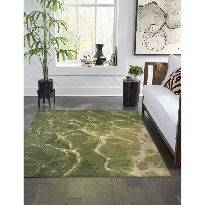 Tapis en laine Patchell, Rectangle 3 pi 6 po x 5 pi 6 po