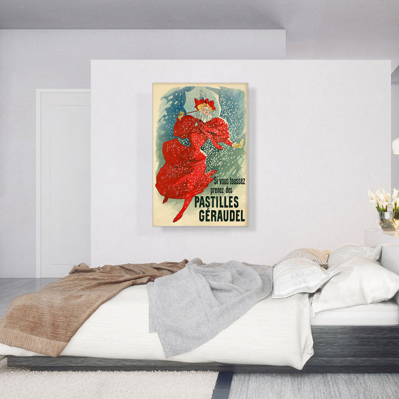 " Pastilles Geraudel " by Jules Cheret, 40" H x 26" W x 1.5" D