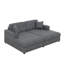 Lit de jour inclinable 86,5 po surdimensionné avec méridienne profonde, deux sièges USB, deux porte-gobelets et coussins décoratifs-1692643932