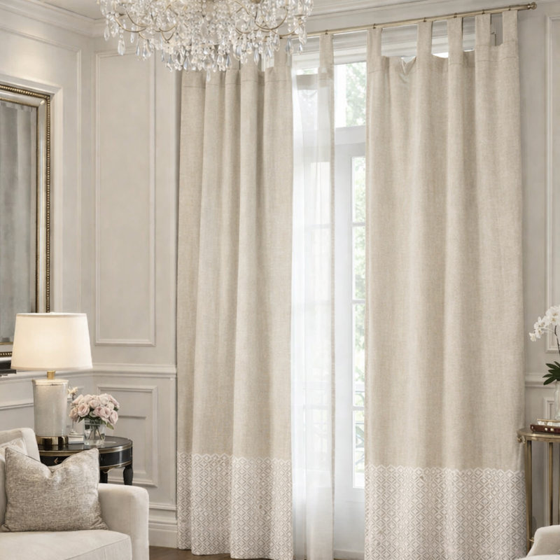 CAROLINE TAB PANEL, L 50 po x L 63 po, Beige