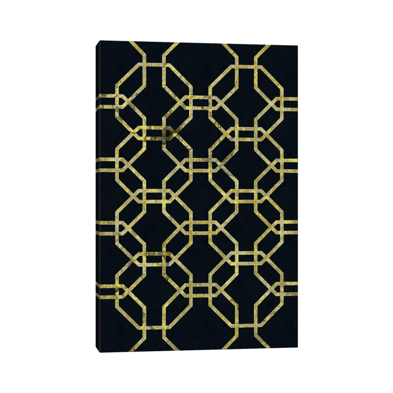 Geometric Dialogue by 5by5collective - Wrapped Canvas Print, 20.32 cm H x 30.48 cm W