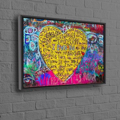 Personalized Love Graffiti Poster Art With Banksy Style for Wall Decor and Christmas Gift