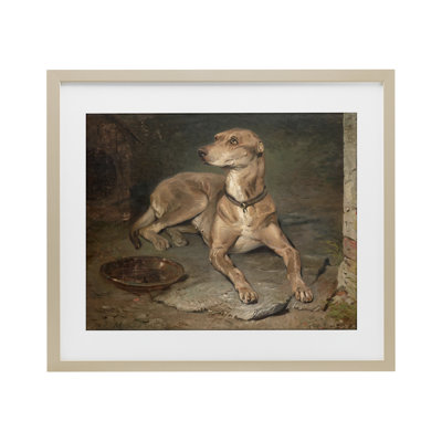 "Chien historique et bol historique", reproduction sous verre, design par Lil 'Rue