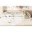 Lit en bois de pin blanc avec clôture, multifonctionnel, facile à assembler et confort en bois blanc, clôture pour, assemblage rapide-23966437-23966436
