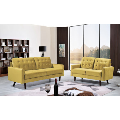 Erwica 2 - Piece Velvet Living Room Set