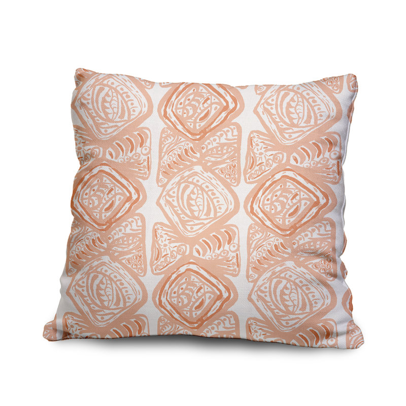 Housse de coussin carrée extérieure/insert, 20 po X 20 po, Orange