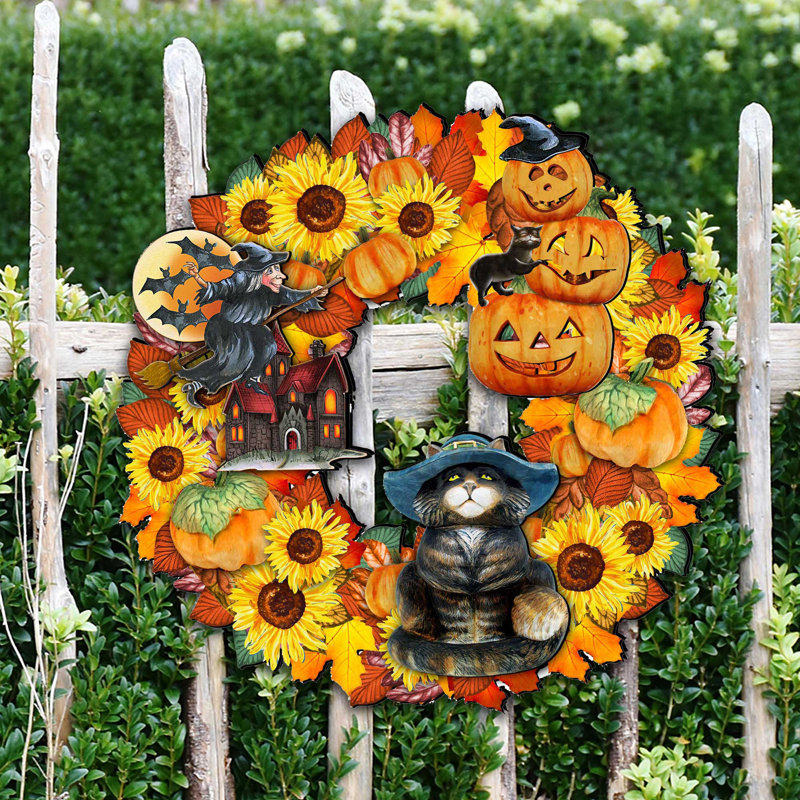 Décoration murale couronne d'Halloween