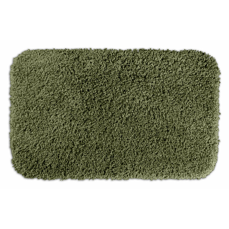 Treye Nylon Bath Rug with Non-Slip Backing, Deep Fern, Rectangle 24" x 40"