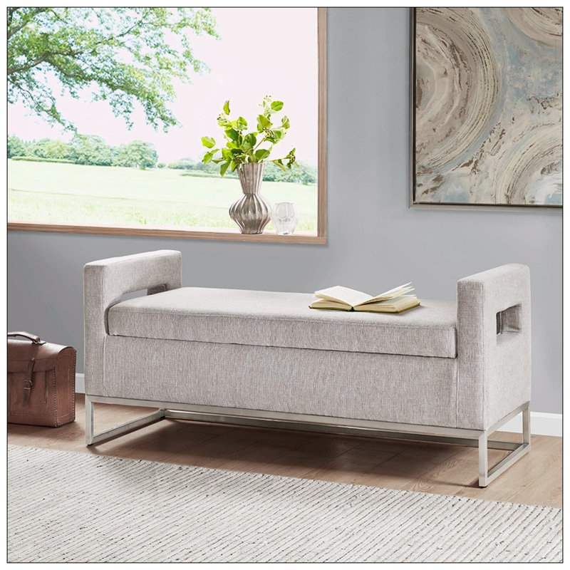Banc de rangement rabattable avec accoudoirs