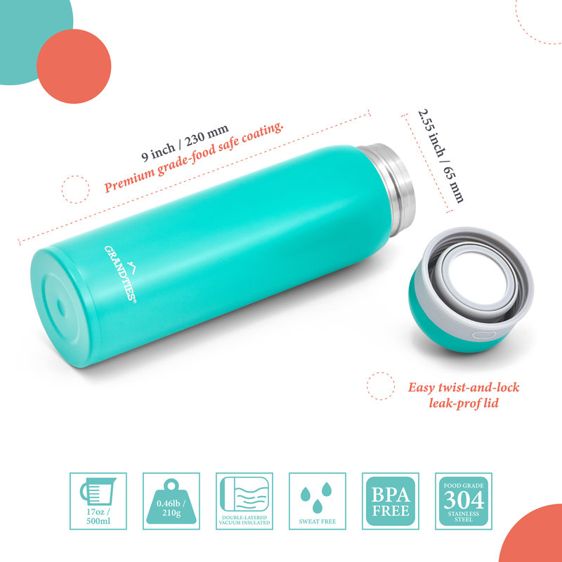 Grande tasse isotherme de voyage Grandies, Turquoise