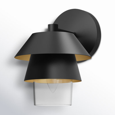 Davant Single Light Steel Dimmable Armed Sconce