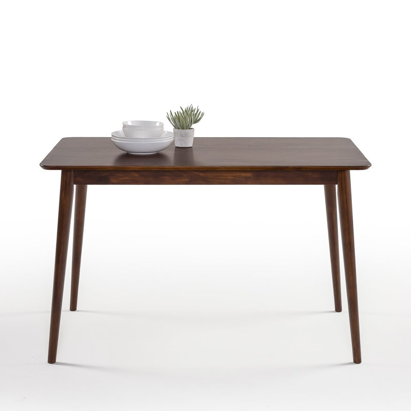47 Inch Dining Table, Solid Wood Kitchen Table, Easy Assembly, Espresso