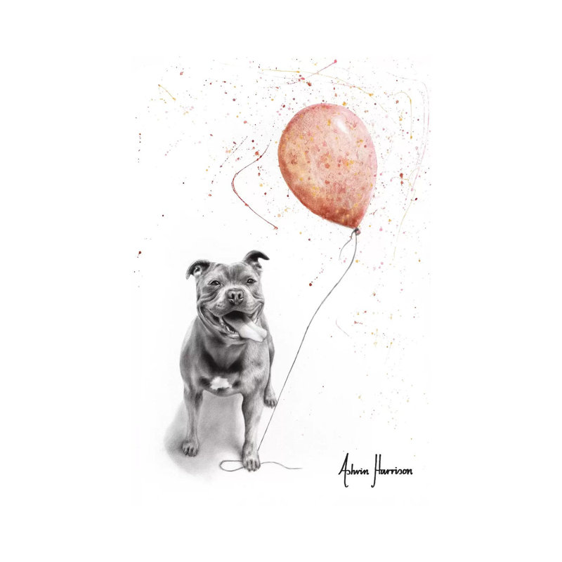 Molly And Her Balloons by Ashvin Harrison - Wrapped Canvas Print, 20.32 cm H x 30.48 cm W