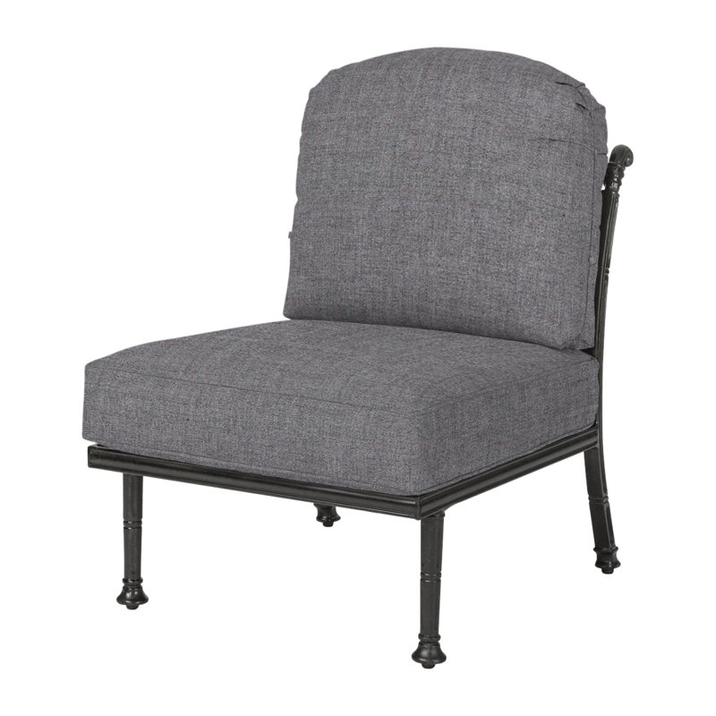 Florence Cast Outdoor Lounge Chair, Cast Slate Sunbrella® Plainweave, Desert Bronze