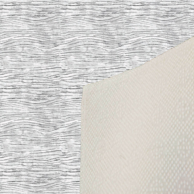 Tapis gris en polyester tissé à plat à la machine Carnstroan, Tapis de couloir 3 pi 3 po x 6 pi 7 po