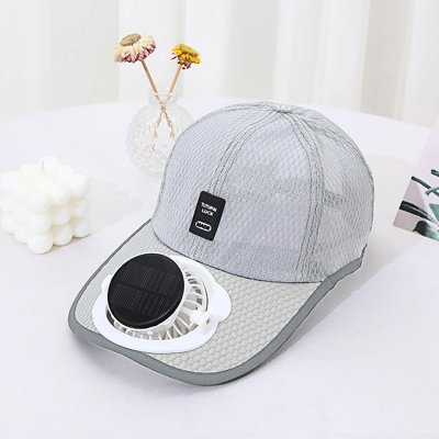 Kbndieu Solar Rechargeable Fan Baseball Cap for Men In Spring and Summer 2026 Sun Protection and Sunshade Cap