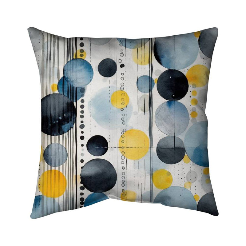 Oceanic Bubbles - Patterns Shapes Poly Twill Throw Pillow Insert