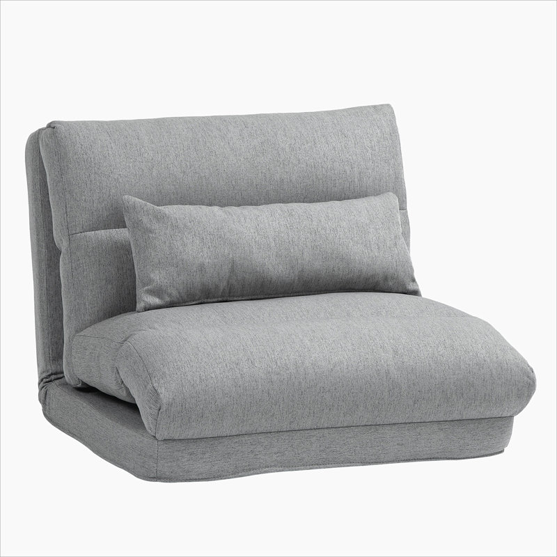 Folding Convertible Flip Chair with Adjustable Backrest, Floor Lazy Sofa