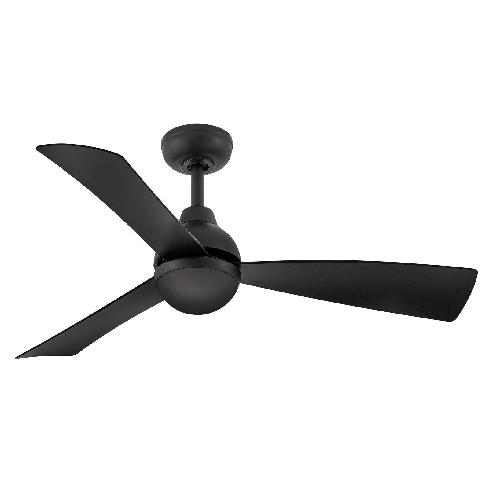 Brona 3 Blade Ceiling Fan with LED Light Kit, 44", Matte Black
