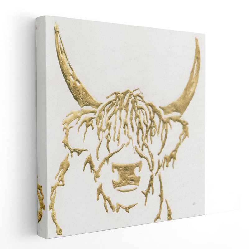 Gilded Highlander I - Canvas Print Wall Art, 12" H x 12" W