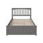 Lit plateforme en bois massif Moffett avec pied de lit assorti et lit gigogne 