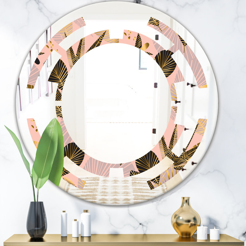 Miroir mural whirl abstract design xiv, H 23,6 po x l 23,6 po