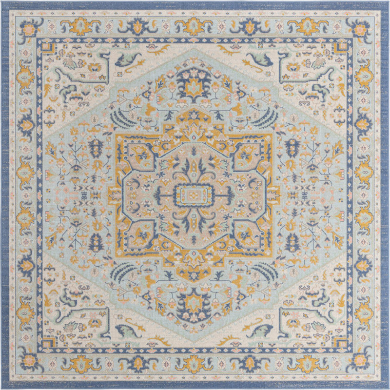 Matthei Oriental Indoor Rug, Square 8'