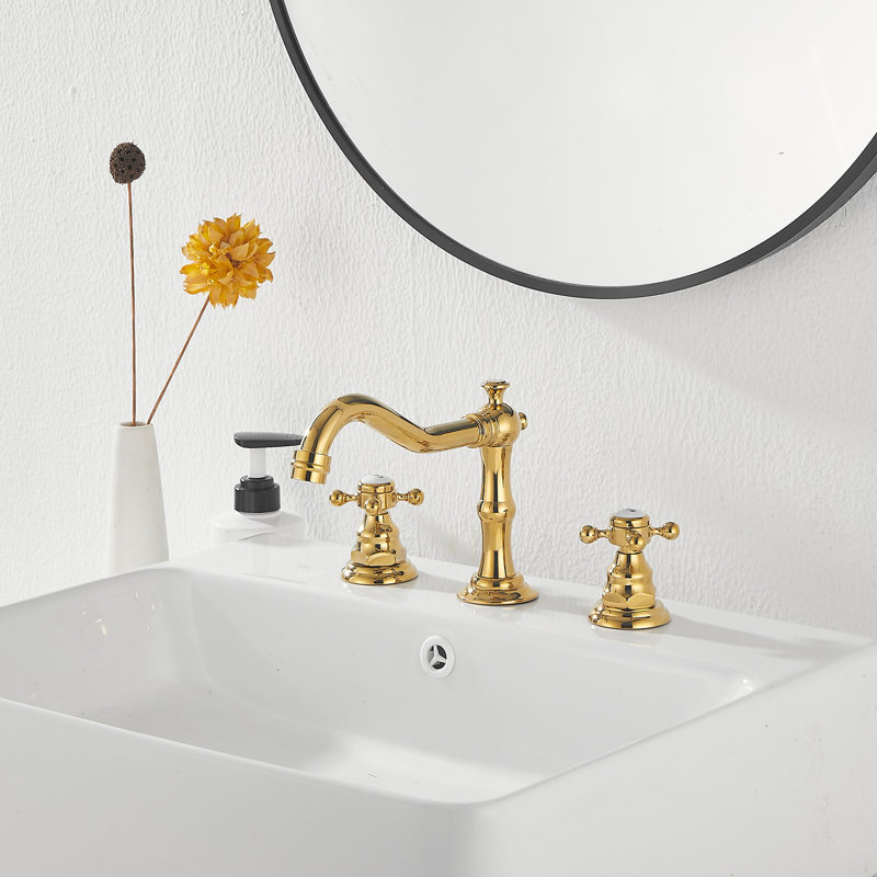 Robinet de lavabo de salle de bain avec drain TC-16389-TG, Doré
