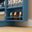 Garde-manger de 41 po, 12 tablettes de porte, 5 tablettes réglables, bleu, ajoute du style et du rangement à votre rangement, armoire bleue avec étagère pour plus d'espace