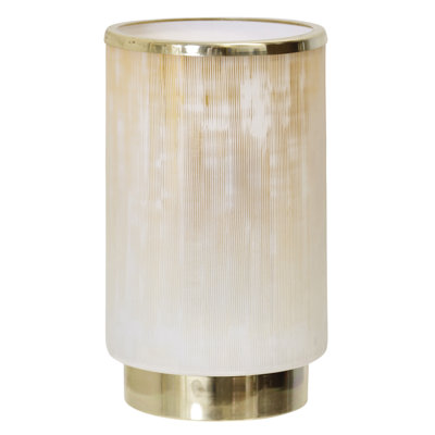Glass Vase - Gold/White Frost Ombre